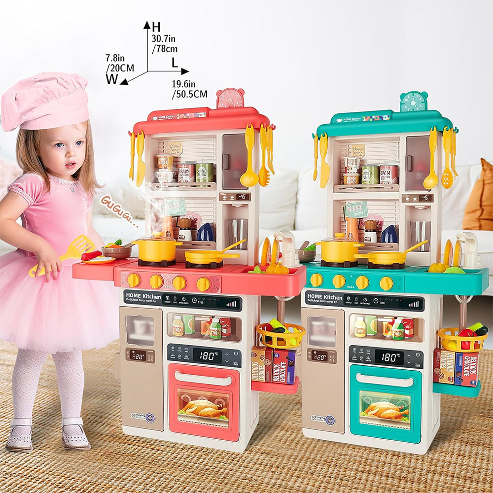 REALISTIC KITCHEN PLAYSET LIGHTS & SOUNDS WITH LOTS OF KITCHEN ACCESSORIES