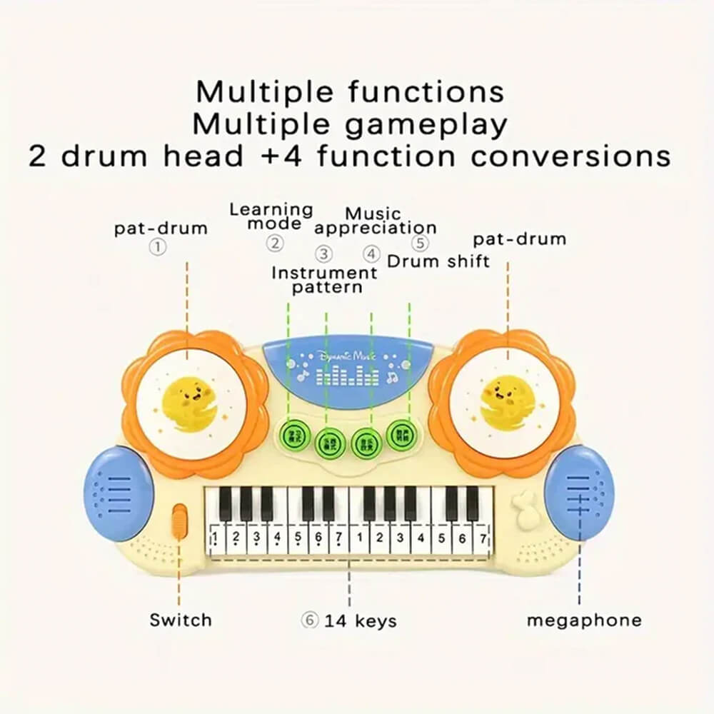 MULTIFUNCTIONAL PIANO DRUM FOR KIDS