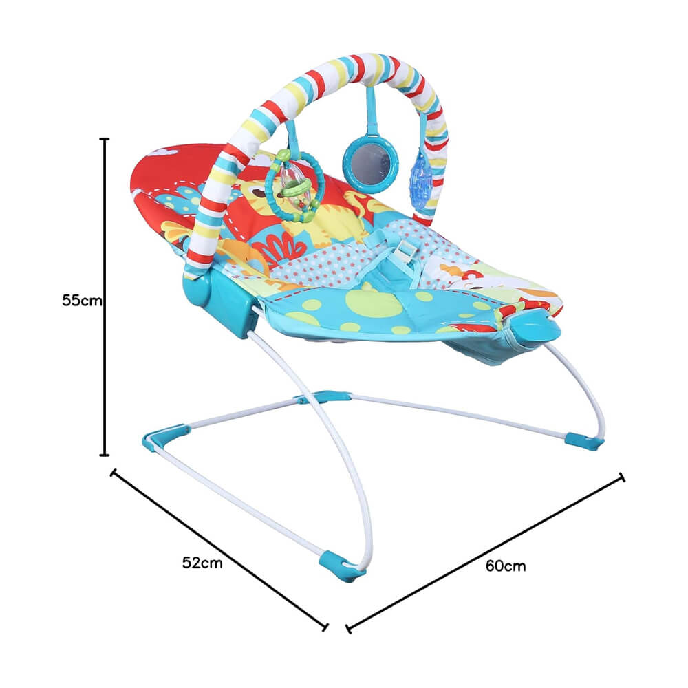 MASTELA BABY BOUNCER WITH ATTAHCED TOYS - MULTI COLOR