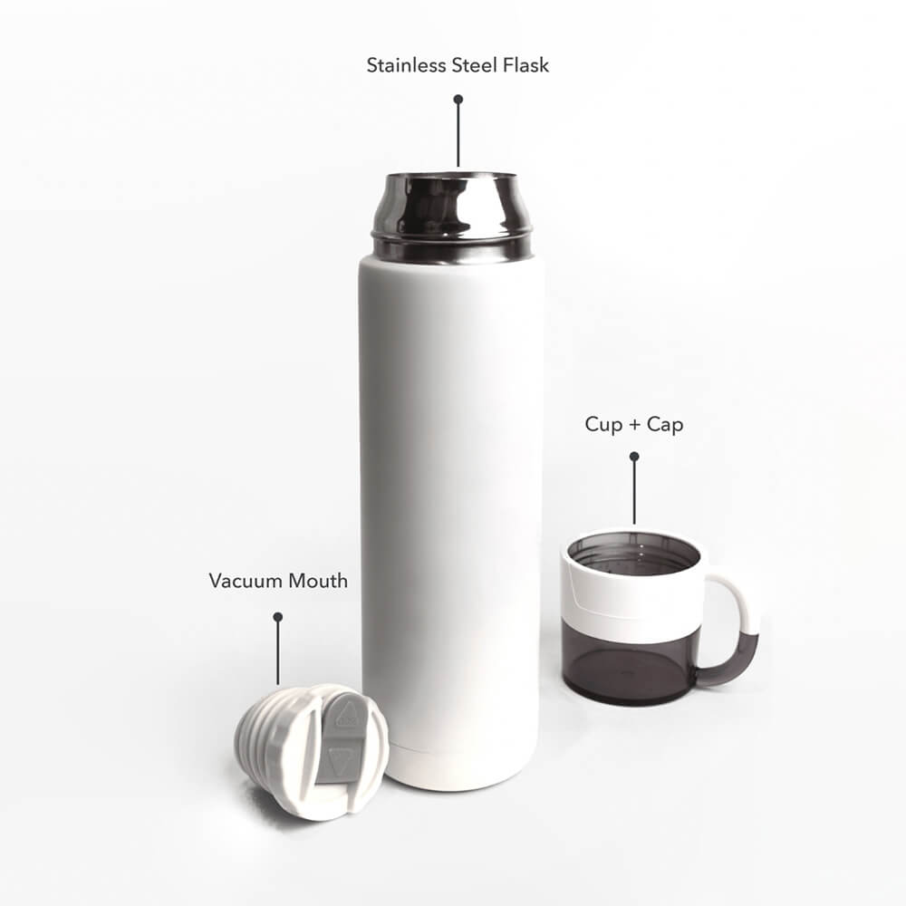 STAINLESS STEEL VACUUM INSULATED WATER BOTTLE WITH CUP