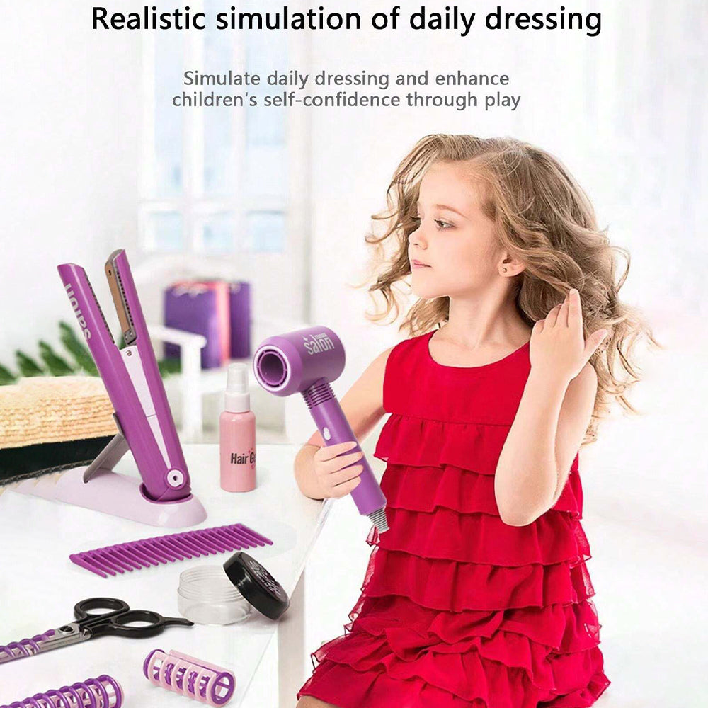 GIRLS HAIR SALOON EQUIPMENTS SET -14PCS