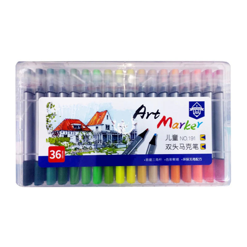 ART MARKERS 36 COLORS DOUBLE SIDED