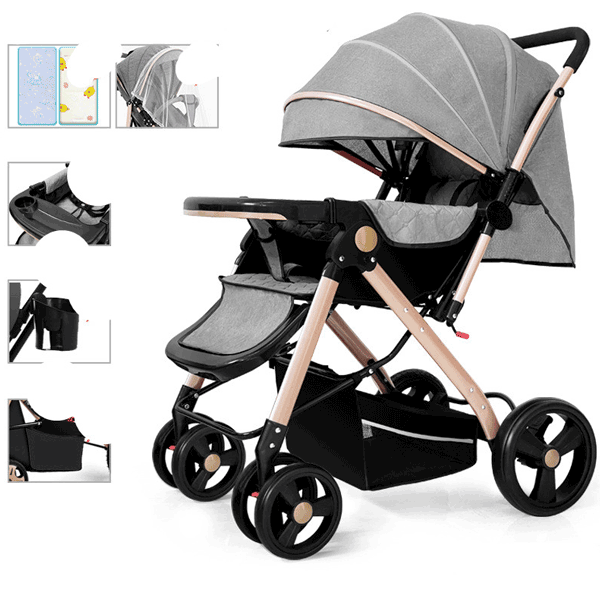 BABY STROLLER WITH BIG SIZE WHEEL FOLDABLE