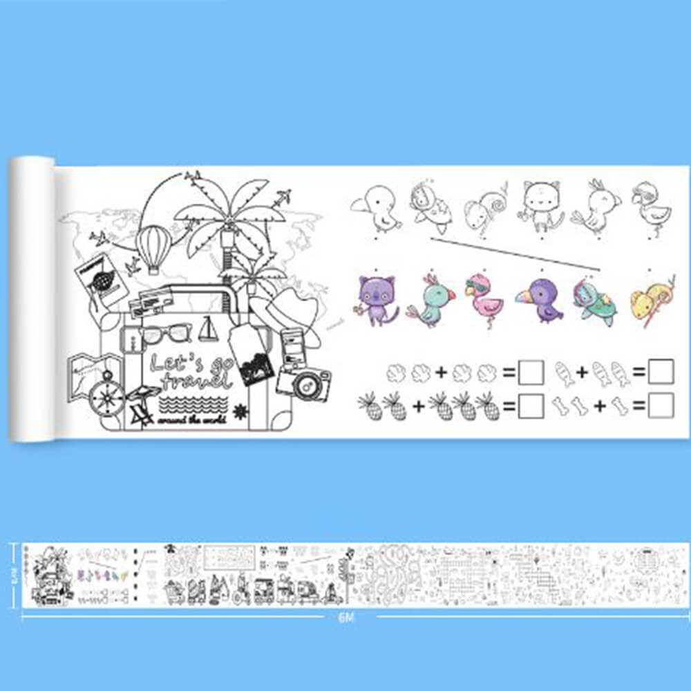 KID'S CREATIVE COLORING PAPER ROLL