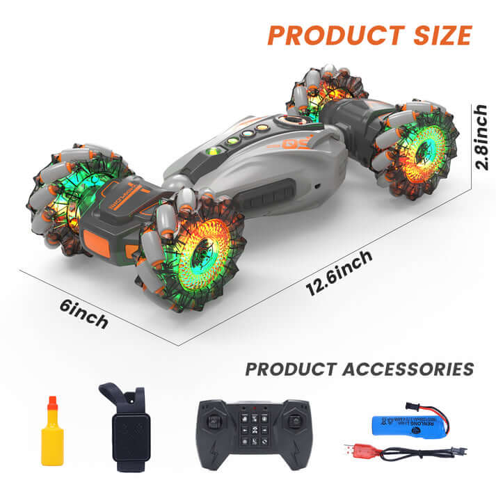 REMOTE & GESTURE CONTROLLED SPRAY STUNT TORSION VEHICLE