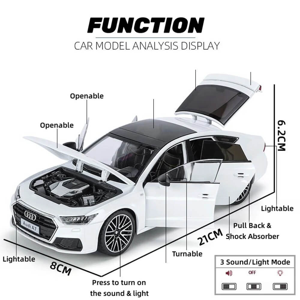 1:24 AUDI A7 ALLOY DIECAST MODEL