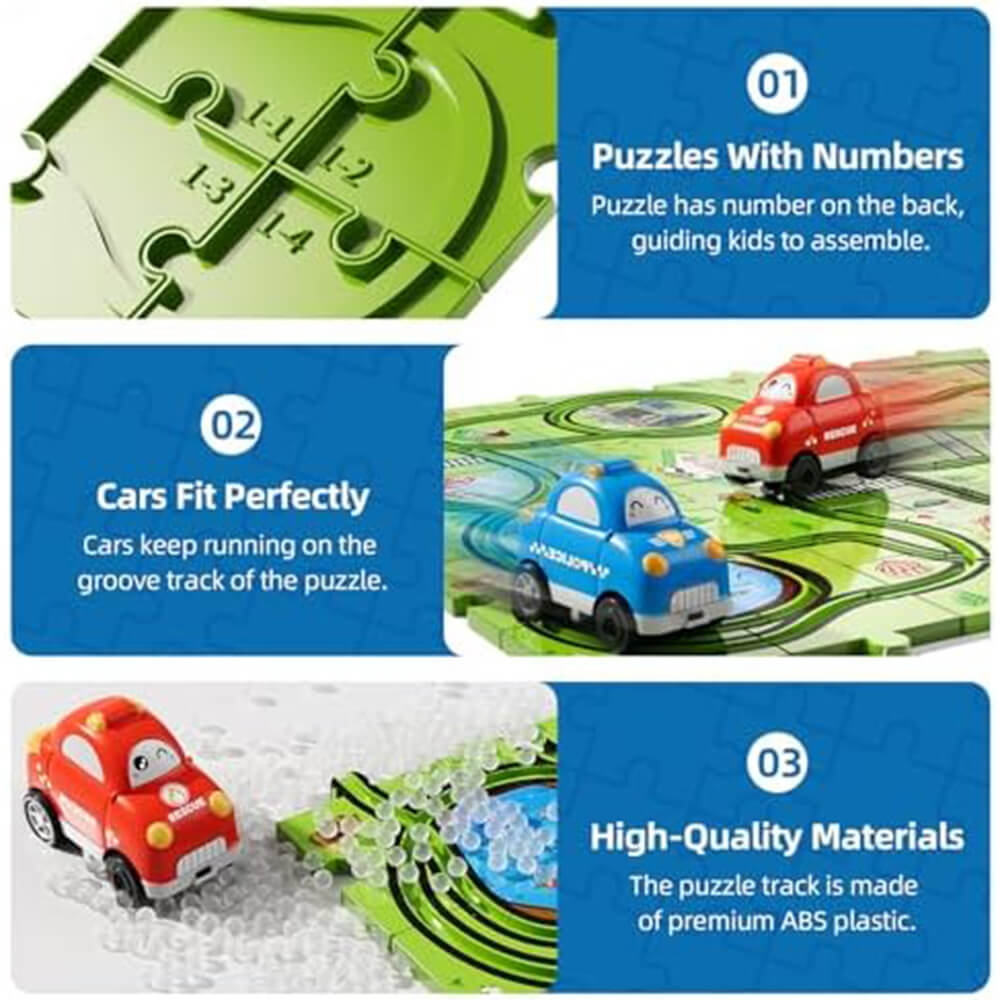 Puzzle Racer™ Assembling Track Railway Car - 13 PCS