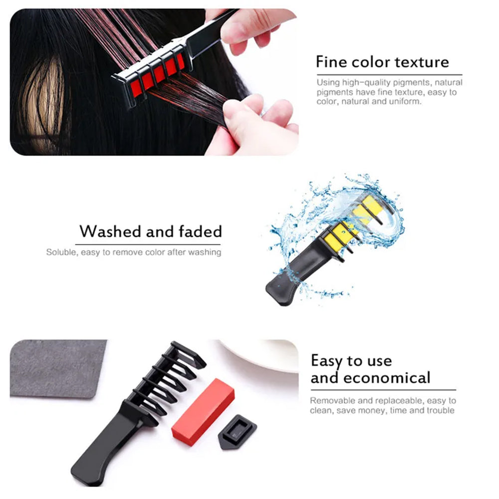 INSTANT BLENDABLE HAIR COLOR COMB - 6 PCS