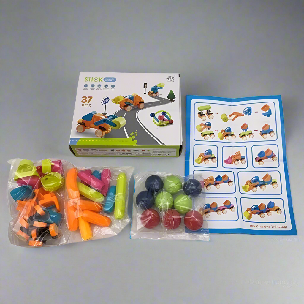 MAGNETIC BLOCK SET 37 PCS - MULTI COLOR