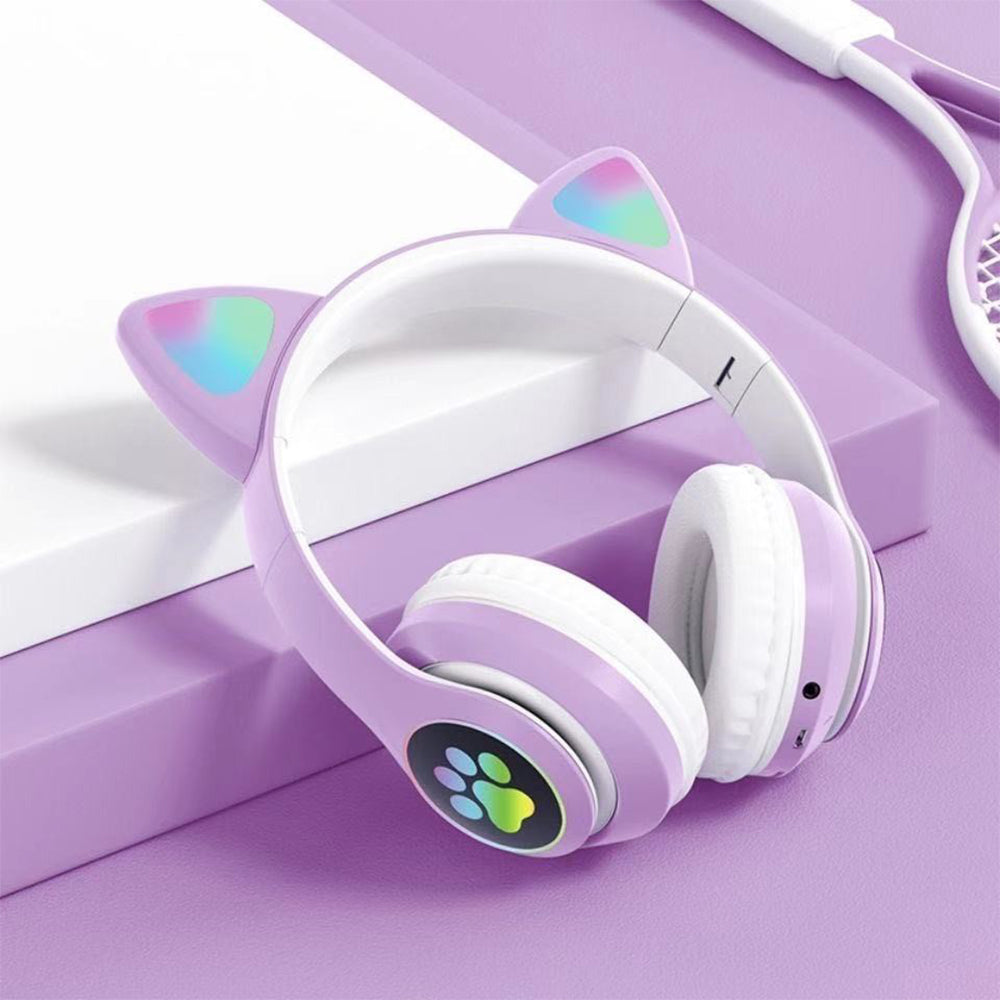 CAT EAR HEADPHONES BLUETOOTH WIRELESS HEADSETS