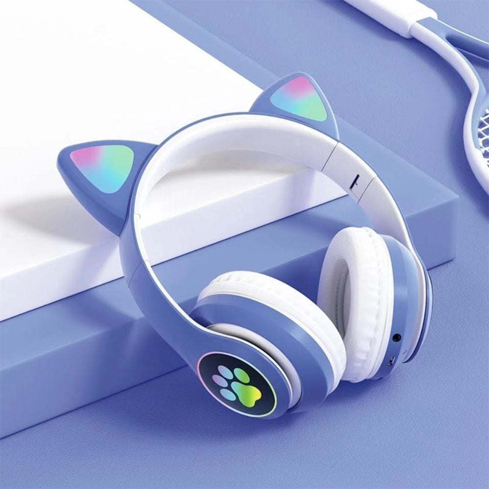 CAT EAR HEADPHONES BLUETOOTH WIRELESS HEADSETS