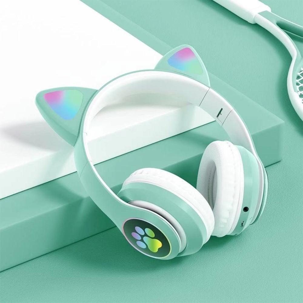 CAT EAR HEADPHONES BLUETOOTH WIRELESS HEADSETS