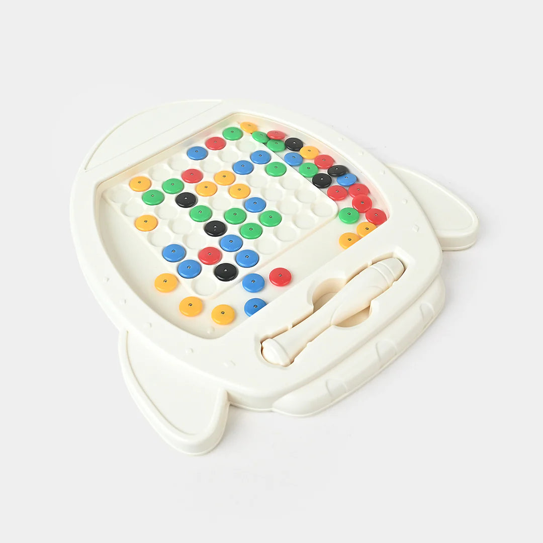 SPACE ROCKET MAGNETIC PEN DRAWING BOARD FOR KIDS