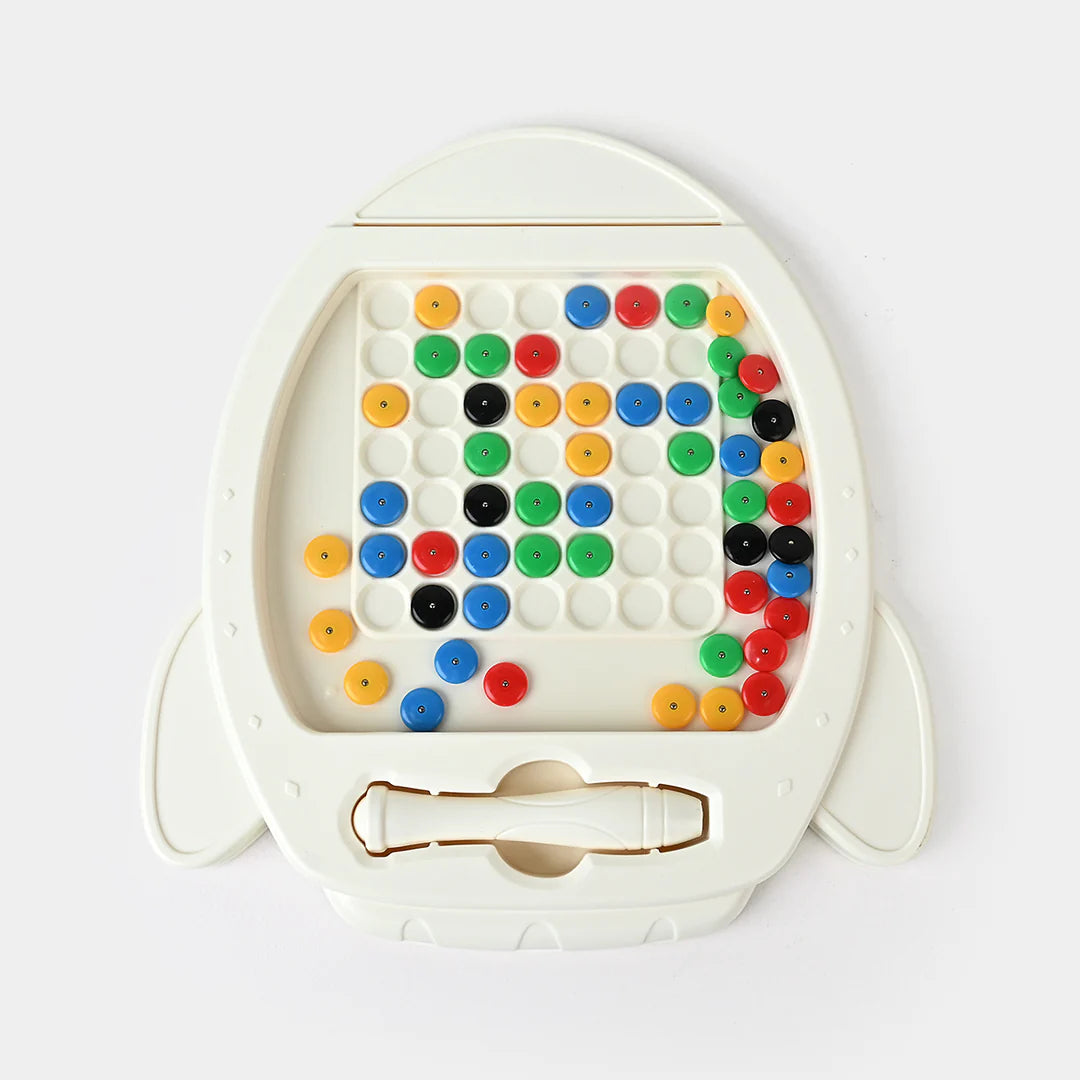 SPACE ROCKET MAGNETIC PEN DRAWING BOARD FOR KIDS
