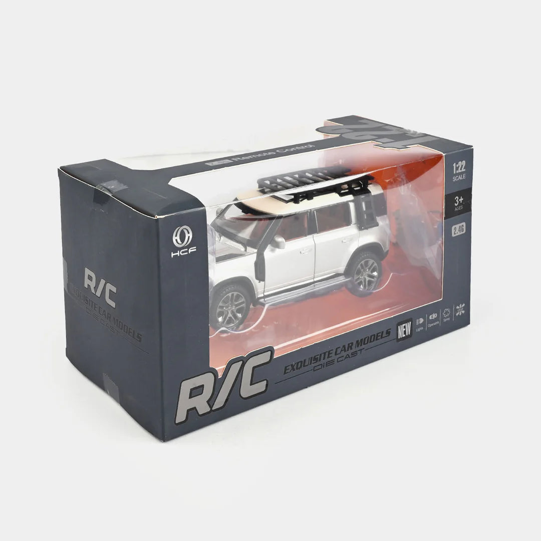 1:22 RC LAND ROVER DEFENDER DIECAST CAR LIGHT AND SOUND WITH SMOKE EFFECT