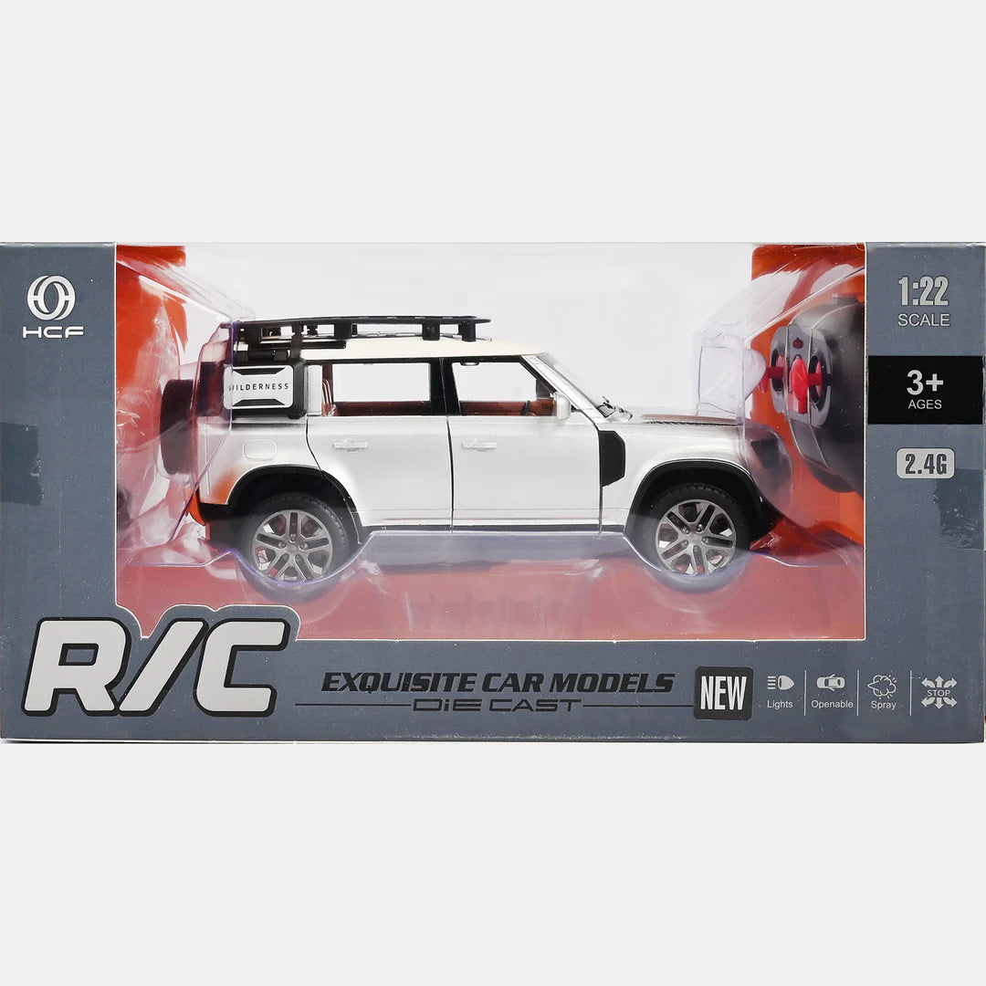 1:22 RC LAND ROVER DEFENDER DIECAST CAR LIGHT AND SOUND WITH SMOKE EFFECT