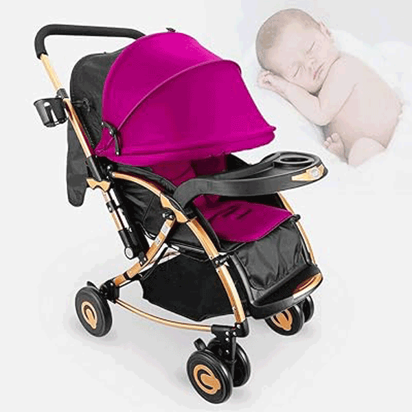 2 IN 1 BABY FOLDABLE STROLLER WITH ROCKER & TWO WAY HANDLE