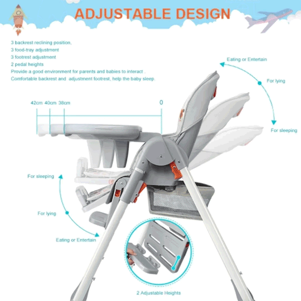 SHENMA 4 IN 1 PORTABLE BABY HIGH CHAIR