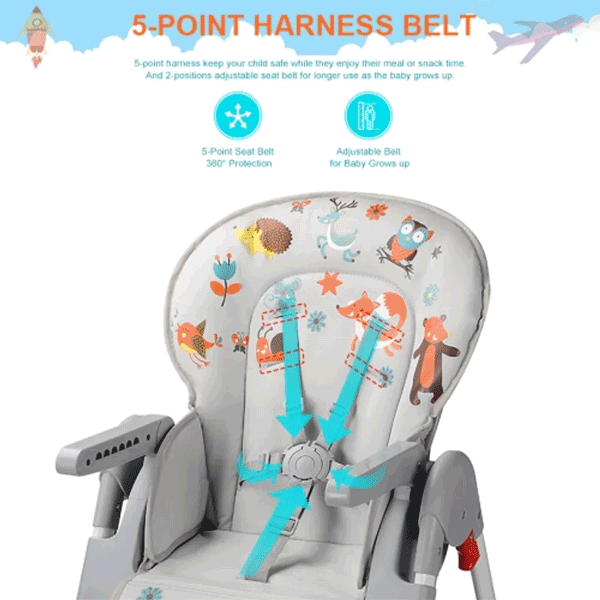 SHENMA 4 IN 1 PORTABLE BABY HIGH CHAIR –