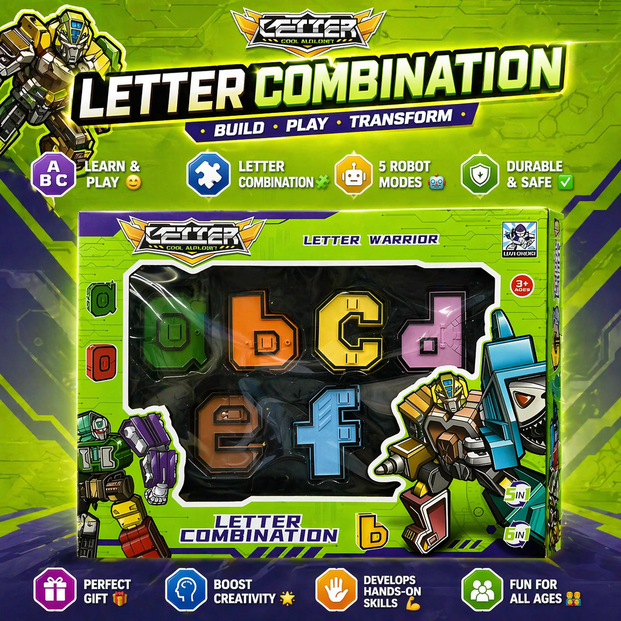 TRANSFORMER ROBOT LETTER BLOCKS
