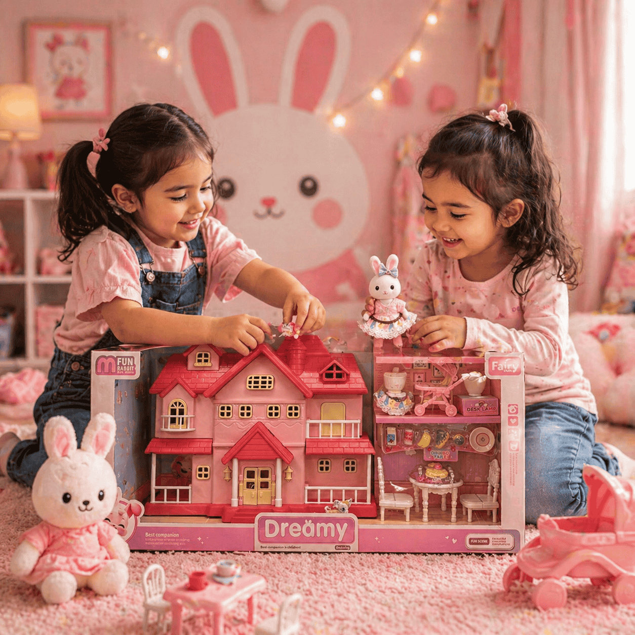 DREAMY RABBIT DOLL HOUSE FOR GIRLS