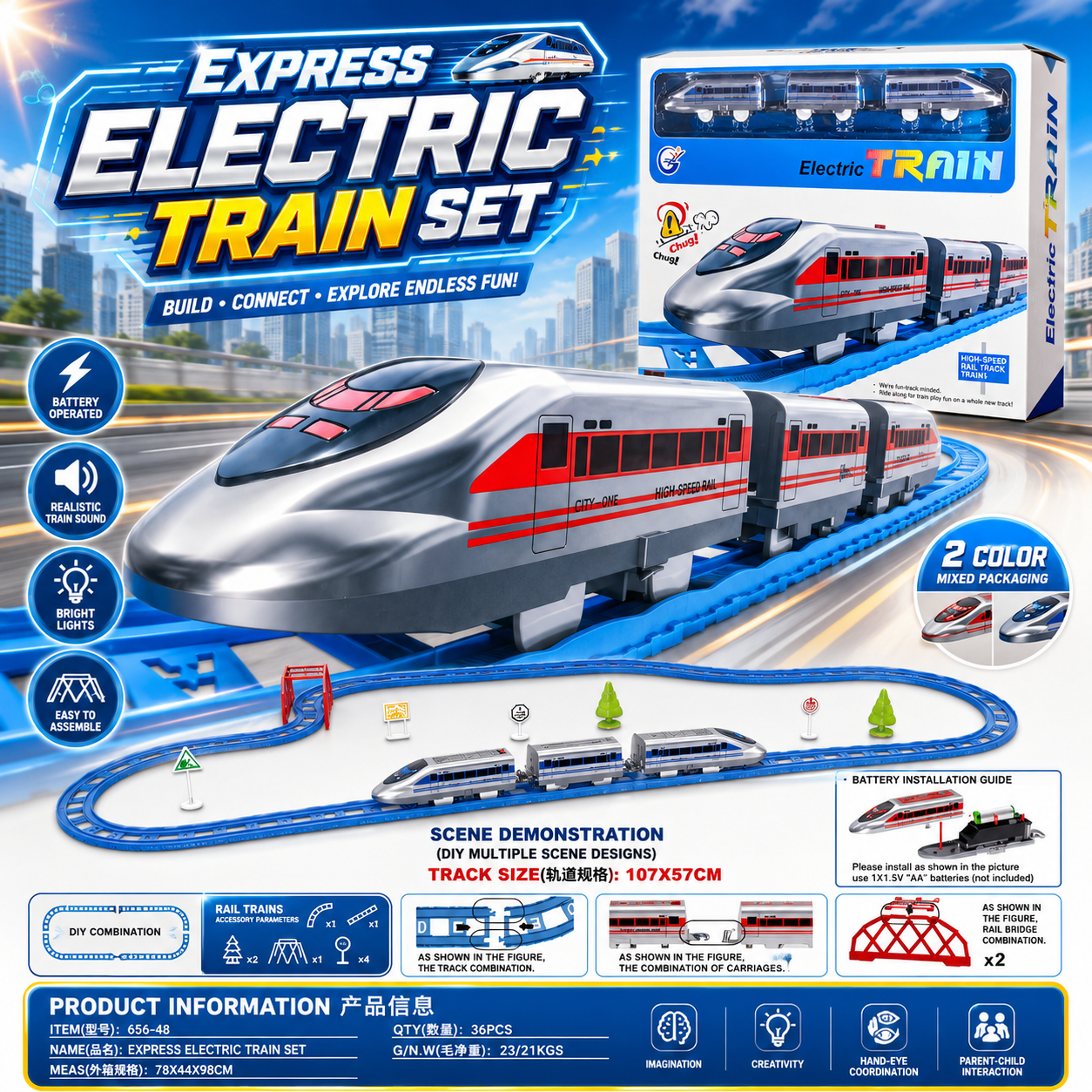 EXPRESS ELECTRIC TRAIN SET – HIGH-SPEED RAIL ADVENTURE