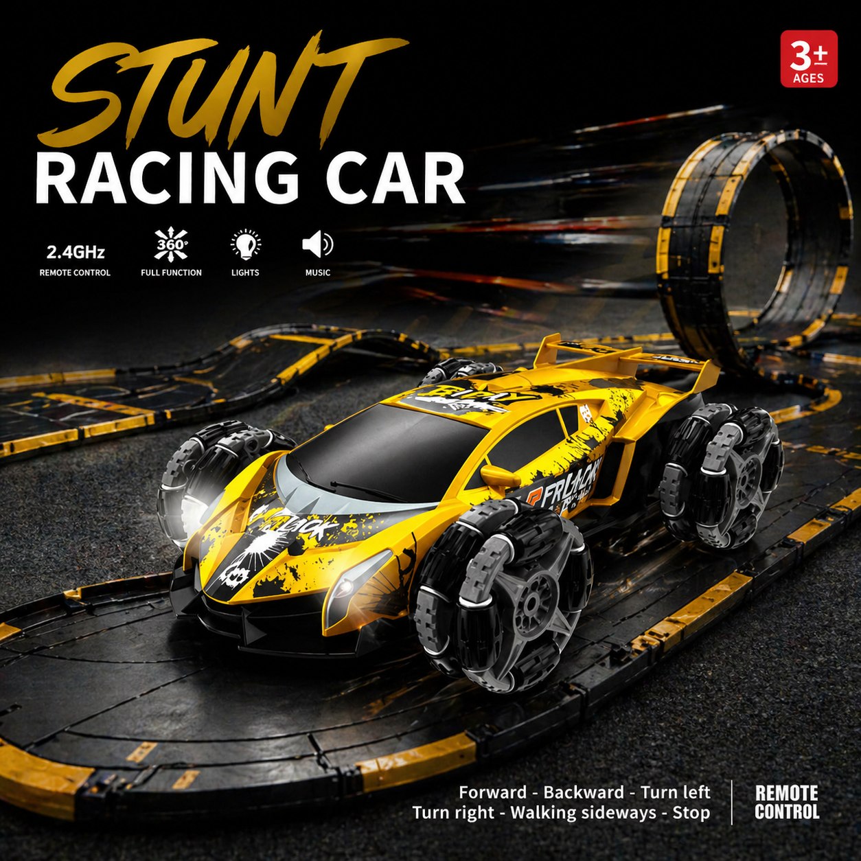 RC STUNT RACING CAR 2.4GHZ FOR KIDS