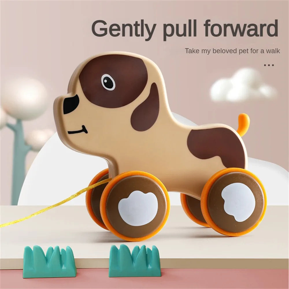 ANIMAL DESIGN PULL ALONG WALKER TROLLEY TOY