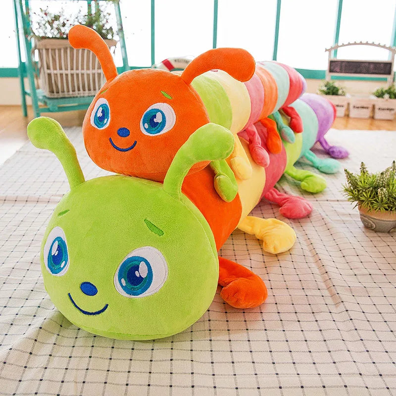 COLORFUL LOVELY SOFT CATERPILLAR PLUSH PILLOW