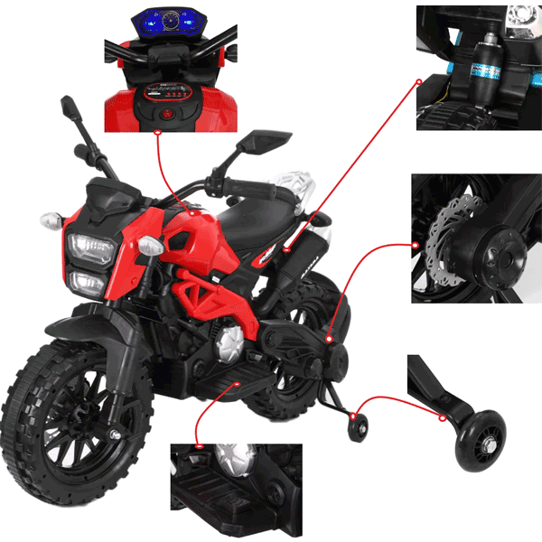 HARLEY DAVIDSON - KIDS BATTERY OPERATED RIDE ON TRAIL BIKE WITH SHOCK