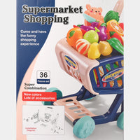 Thumbnail for SUPERMARKET SHOPPING CART PLAY SET FOR KIDS