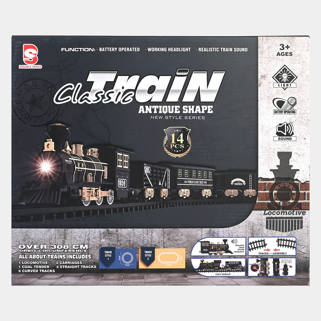 CLASSIC TRAIN SET WITH TRACK FOR KIDS