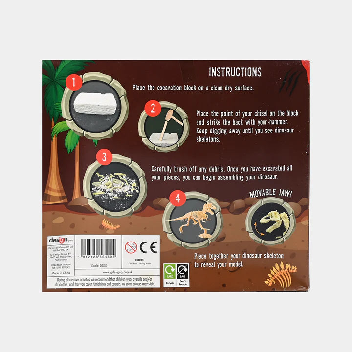 DINOSAUR EXCAVATION KIT FIND & BUILD