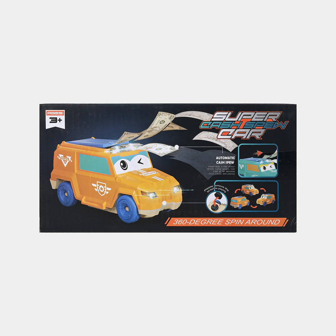 CASH THROWING MUSICAL MOVING CAR TOY FOR KIDS