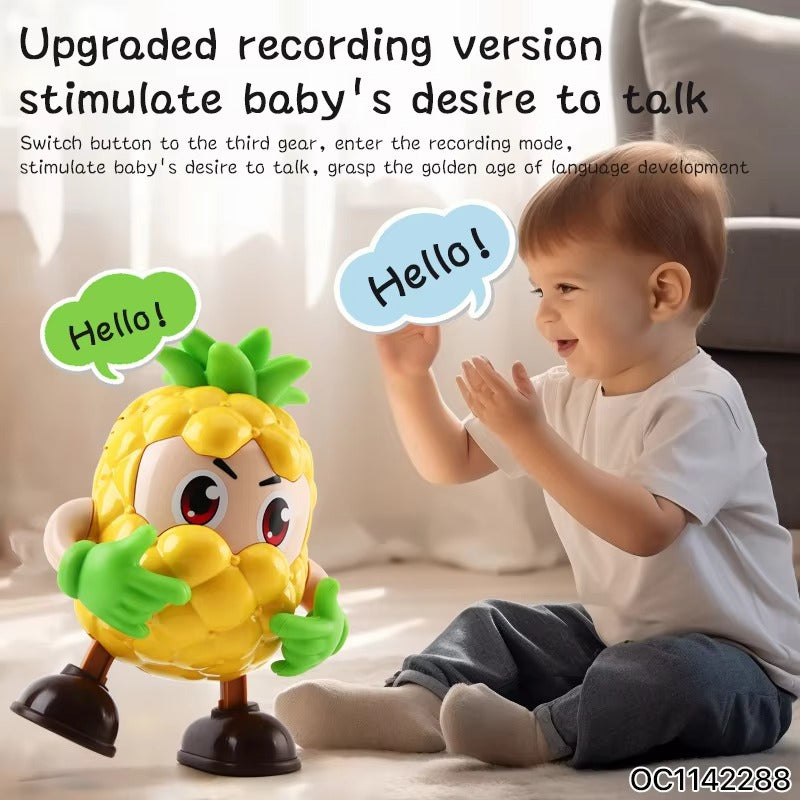 DANCING PINEAPPLE WALKING WITH MUSIC