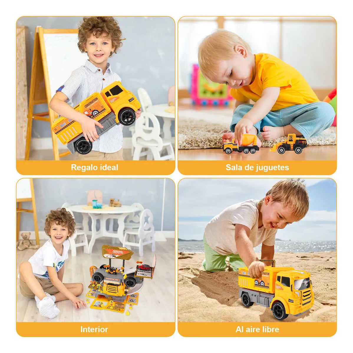 DIY 2 IN 1 TRUCK TRACK FOR CARS CONSTRUCTION - 46PCS