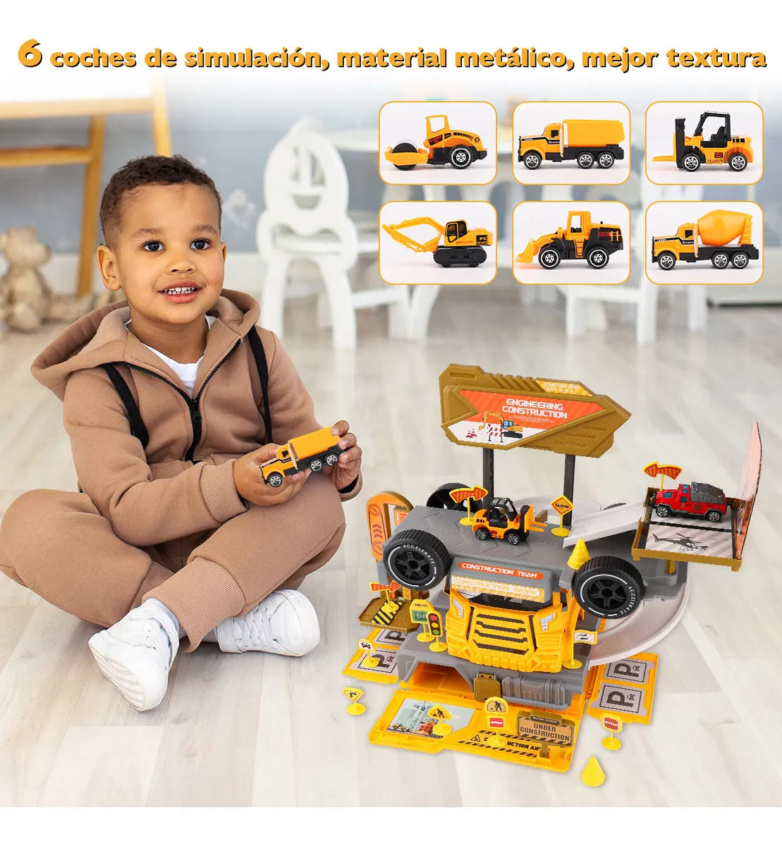 DIY 2 IN 1 TRUCK TRACK FOR CARS CONSTRUCTION - 46PCS