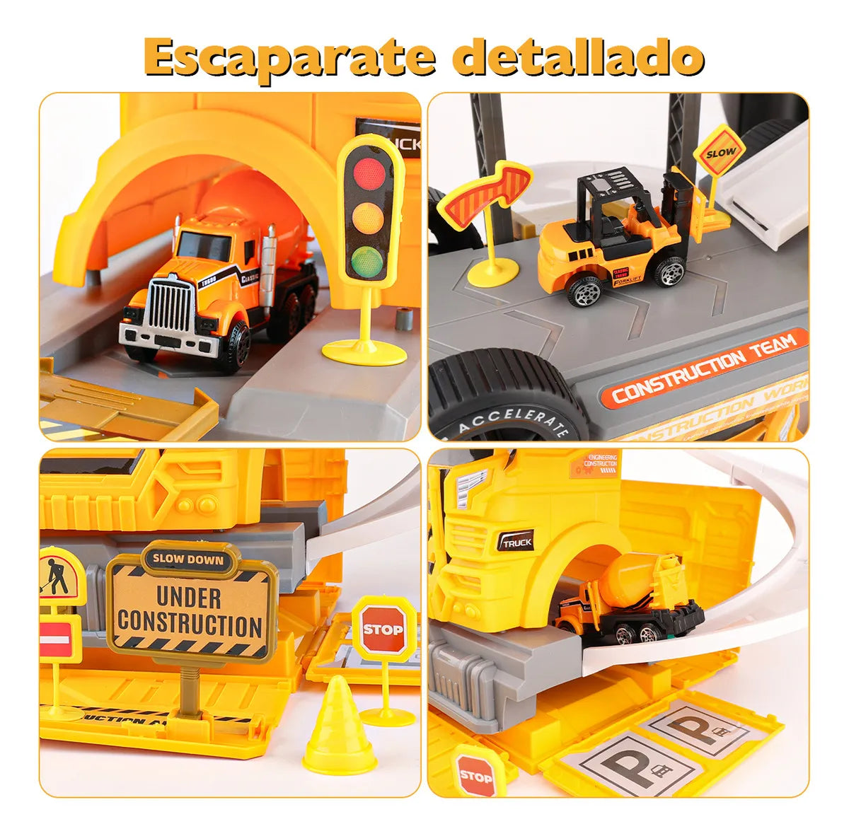 DIY 2 IN 1 TRUCK TRACK FOR CARS CONSTRUCTION - 46PCS