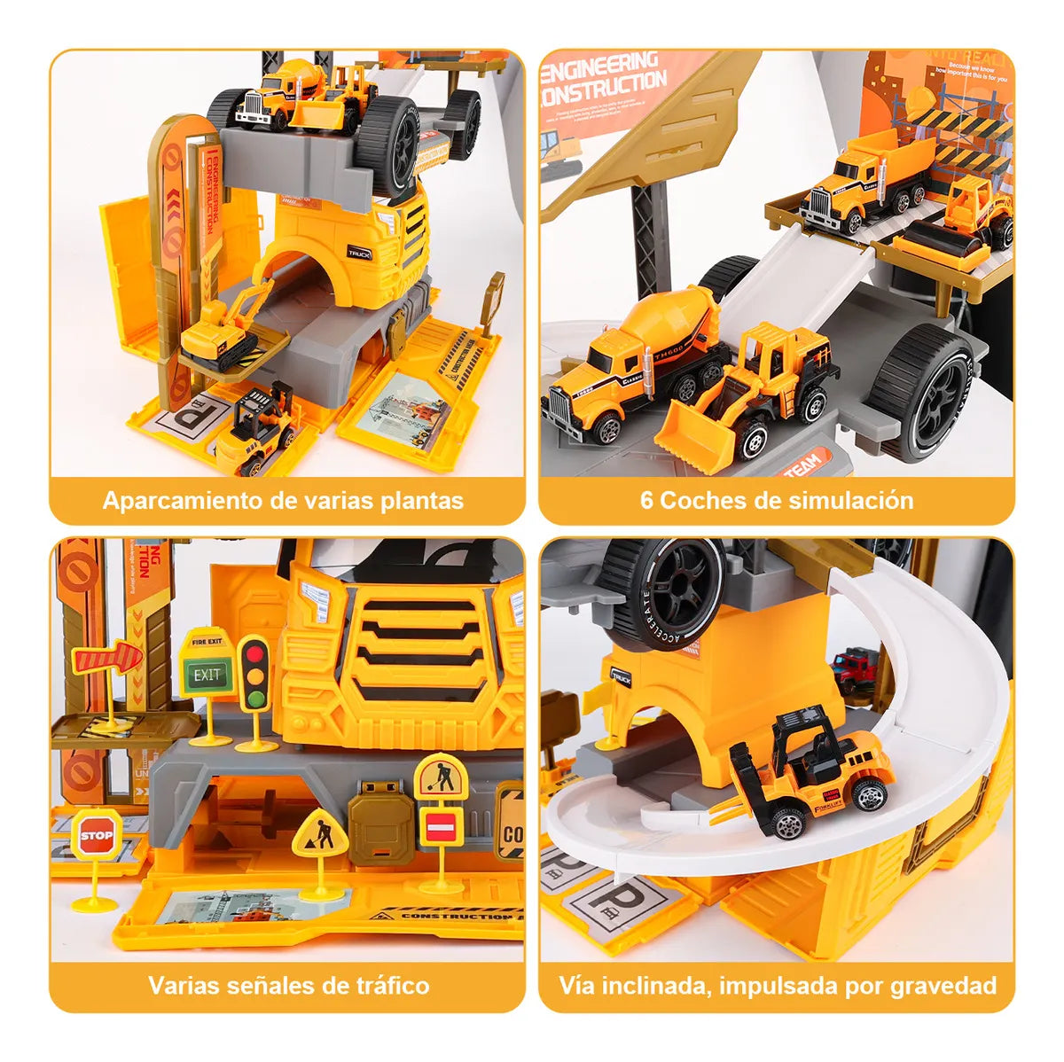 DIY 2 IN 1 TRUCK TRACK FOR CARS CONSTRUCTION - 46PCS