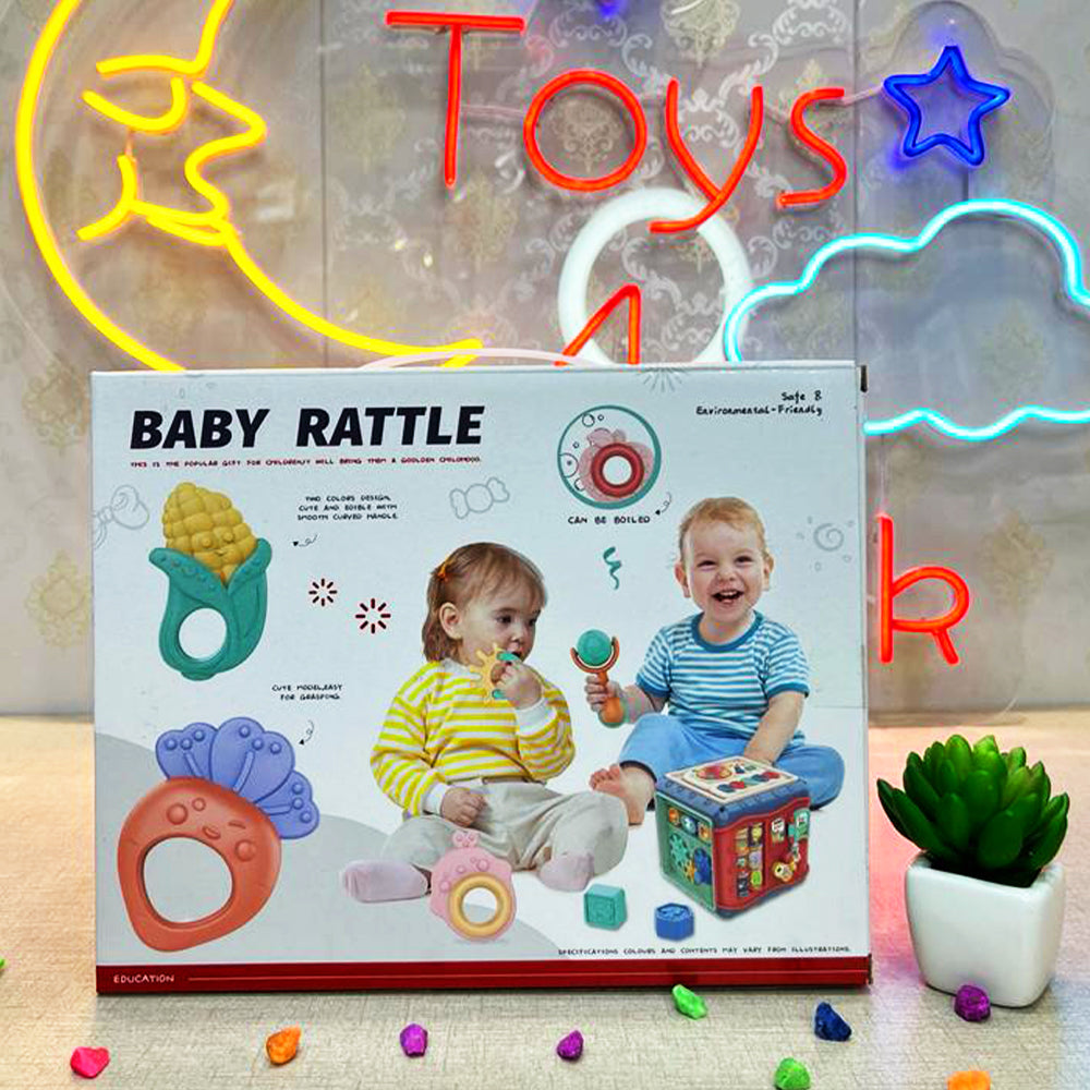 BABY RATTLE & TEETHER - 5 PCS