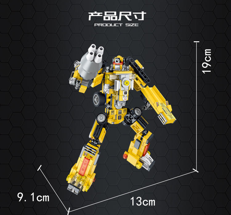 8 IN 2 DIY ENGINEERING ROBOT TRUCK BUILDING BLOCKS