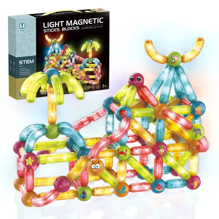 STEM LIGHT MAGNETIC STICKS BLOCK - 52PCS