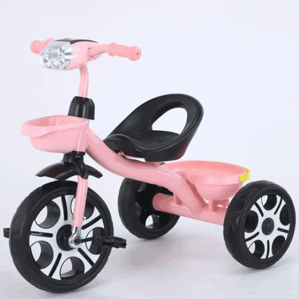 KIDS IMPORTED TRICYCLE WITH REMOVABLE BUCKET LIGHTS & MUSIC