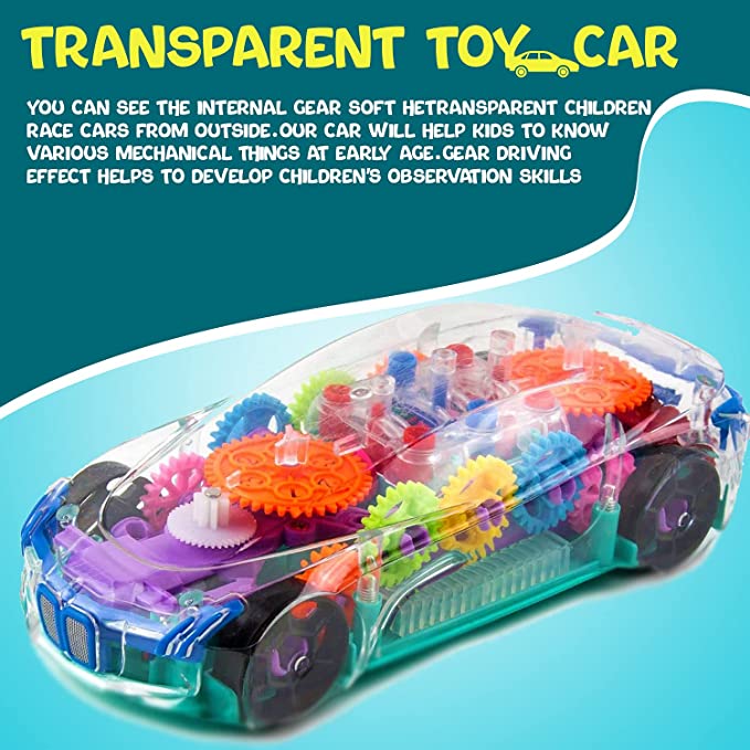 TRANSPARENT FUNNY CAR WITH MUSIC