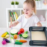 Thumbnail for WOODEN VEGETABLE COGNITION CUTTING TOY