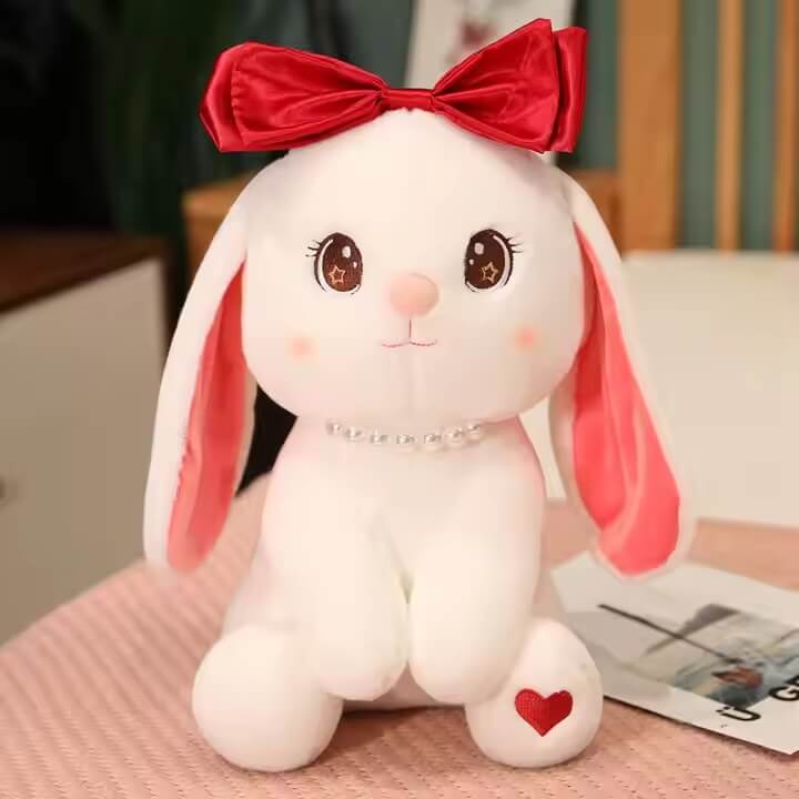 CUTE BOWKNOT RABBIT STUFFED TOY - 22CM