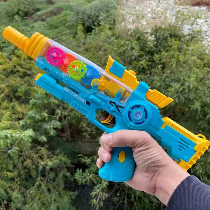 TRANSPARENT GEAR GUN TOY FOR KIDS