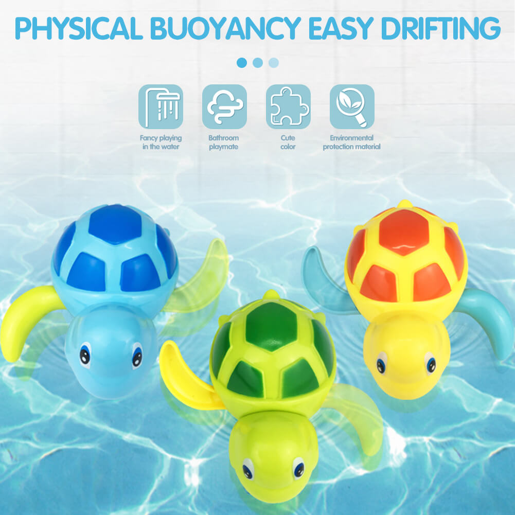 2 PCS NEWBORN CUTE TURTLE BATH TOYS