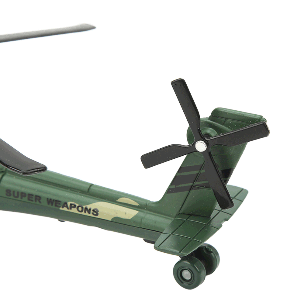 METAL ARMY FIGHTER HELICOPTER WITH LIGHTS & MUSIC