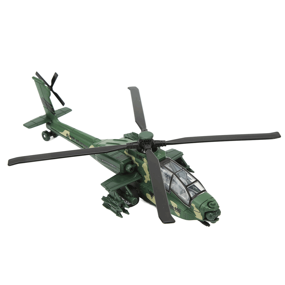 METAL ARMY FIGHTER HELICOPTER WITH LIGHTS & MUSIC